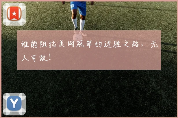 谁能阻挡美网冠军的连胜之路,无人可敌!